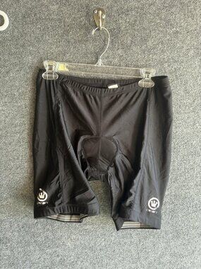 Canari Cycling Shorts Mens Large Black Padded Chamois 9.5 Inseam Bike Spandex